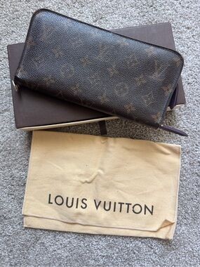 Louis Vuitton Brown Monogram Zip Around Wallet
